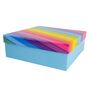 Hellblauer Geschenkkarton mit Regenbogen in verschiedenen Gr��en Karton Blau 