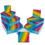 8 Hellblaue Geschenkkartons mit Regenbogen in verschiedenen Gr��en Kartons Blau 