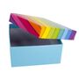 8 Hellblaue Geschenkkartons mit Regenbogen in verschiedenen Gr��en Kartons Blau 