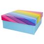 8 Hellblaue Geschenkkartons mit Regenbogen in verschiedenen Gr��en Kartons Blau 