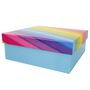 8 Hellblaue Geschenkkartons mit Regenbogen in verschiedenen Gr��en Kartons Blau 