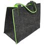 Einkauftasche aus Filz ca. 35 x 20 x 28 cm mit Farbkontrast Tragetasche
