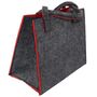 Einkauftasche aus Filz ca. 35 x 20 x 28 cm mit Farbkontrast Tragetasche