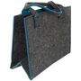 Einkauftasche aus Filz ca. 35 x 20 x 28 cm mit Farbkontrast Tragetasche