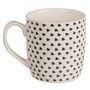 Tasse ca. 8,6 x 9,2 cm in Schwarz/Wei� mit Herz- oder Strichmotiv Kaffeetasse