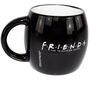 Friends Fr�hst�ckstasse mit Bauch 380ml in Schwarz Globe Mug Kaffeetasse