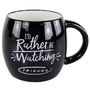 Friends Fr�hst�ckstasse mit Bauch 380ml in Schwarz Globe Mug Kaffeetasse