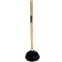 Saugglocke ca. 47,5 cm in Schwarz mit Holzstiel Abflussreiniger als P�mpel