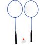 Federball Set 3-tlg. Badmintonschl�ger ca. 60 x 20 cm in Blau mit Federball 