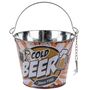 Eisk�bel aus Metall Vintage Bier  ca. 23 cm Eimer mit Griff & Flaschen�ffner