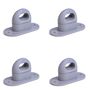4er Kunststoff Drehverschl�sse f�r Oval�sen Befestigung f�r Planen�sen in Grau