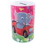 Metall Spardose f�r Kinder mit fr�hlichem Tier Design ca. 12,5 cm ohne �ffnung