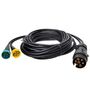 Kabelsatz 7-polig f�r Anh�nger Beleuchtung 5 / 7 / 9m mit Steckverbindern 5-pol.