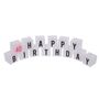 Kerzenblock mit Aufschrift Happy Birthday aus 14 mini Kerzen a ca. 3 x 3 cm 