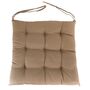 Sitzkissen einfarbig mit 9 Punktesteppung 40x40x5 cm Stuhlpolster mit B�ndern