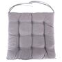 Sitzkissen einfarbig mit 9 Punktesteppung 40x40x5 cm Stuhlpolster mit B�ndern