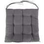 Sitzkissen einfarbig mit 9 Punktesteppung 40x40x5 cm Stuhlpolster mit B�ndern