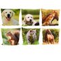 Dekokissen 45 x 45 cm Couchkissen mit Tiermotiv & wei�er R�ckseite Foto- Kissen