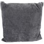 Chenille Dekokissen 45 x 45 cm Couchkissen einfarbig mit Rei�verschluss