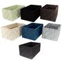 3er Set Aufbewahrungsk�rbe f�r Badezimmer geflochtene Textil Organizer Boxen