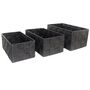 3er Set Aufbewahrungsk�rbe f�r Badezimmer geflochtene Textil Organizer Boxen