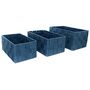 3er Set Aufbewahrungsk�rbe f�r Badezimmer geflochtene Textil Organizer Boxen