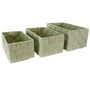 3er Set Aufbewahrungsk�rbe f�r Badezimmer geflochtene Textil Organizer Boxen