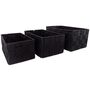 3er Set Aufbewahrungsk�rbe f�r Badezimmer geflochtene Textil Organizer Boxen