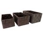 3er Set Aufbewahrungsk�rbe f�r Badezimmer geflochtene Textil Organizer Boxen