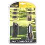 USB Multi Ladeger�t 8tlg. Set 12V / 24V Mini Adapter f�r Zigarettenanz�nder