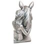 Pferdekopf mit M�dchen ca. 32 x 16 x 26 cm in Antiksilber B�ste mit Sockel