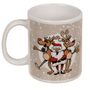 Tasse aus Steingut mit Crazy Santa Motiv Weihnachtstasse ca. 10 x 8 cm Advent
