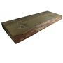 Wandregal Massivholz grau gef�rbt mit Baumkante Wandboard Regalbrett Naturholz