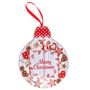 Blechdose mit Weihnachtsmotiv Christbaumkugel ca. 14 x 12 cm inkl. Aufh�ngung