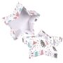 Geschenkkarton Weihnachten sternf�rmig (1Stk) Schachtel f�r Geschenke wei� Stern