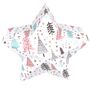 Geschenkkarton Weihnachten sternf�rmig (1Stk) Schachtel f�r Geschenke wei� Stern