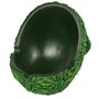 Aschenbecher Totensch�del mit Cannabis Motiv ca. 11cm Totenkopf Ascher Marihuana
