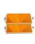 R�ckstrahler 90x40mm Reflektor orange Schraube Paar Katzenauge Seitenstrahler 