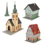 Faller Bausatz H0 190038 Aktions Set Dorfleben Wohnh�user Kirche Fachwerk 1:87
