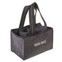 Filztasche Man Bag Biertasche 6 Flaschen anthrazit Flaschentr�ger Bier