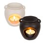 Aromalampe Vase ca. 9,5 x 8,5 cm Teelichthalter f�r Duftaromen in Schwarz oder Wei�