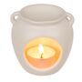 Aromalampe Vase ca. 9,5 x 8,5 cm Teelichthalter f�r Duftaromen in Schwarz oder Wei�