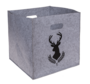 Filz Aufbewahrungsbox faltbar 32 x 32 x 32 cm mit Hirsch oder Hirschkopf Motiv
