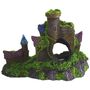 Dekofigur Aquarium Schloss mit Moos ca. 17x10x12,5 cm