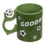 Kaffeetasse Fu�ball mit Spinner-Griff ca. 13 x 8 cm aus Steingut