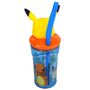 Pokemon Trinkbecher 3D Pikachu 360ml mit Strohhalm und Deckel