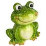 Gartenfigur sitzender Frosch in gr�n glasiert 17 cm oder 24 cm