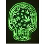 Aschenbecher ca. 7 x 9,5 cm cm Glas Totenkopf Cannabis leuchtet im Dunkeln