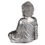 Buddha sitzend aus Polyresin 14cm Buddhafigur Dekofigur Silber