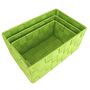 3er Set Aufbewahrungsk�rbe f�r Bad geflochten Organizer Boxen gr�n oder grau